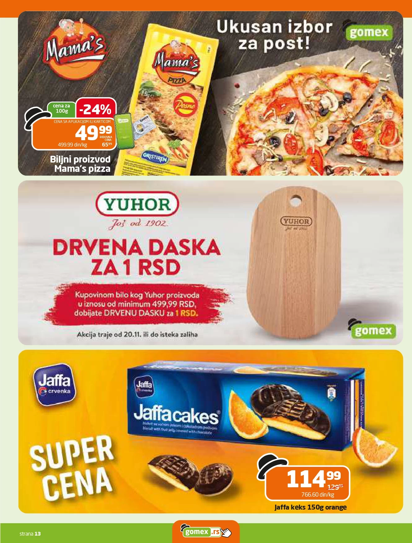 Gomex katalog AKCIJE IZ ŠEŠIRA 20.11-3.12.2024.