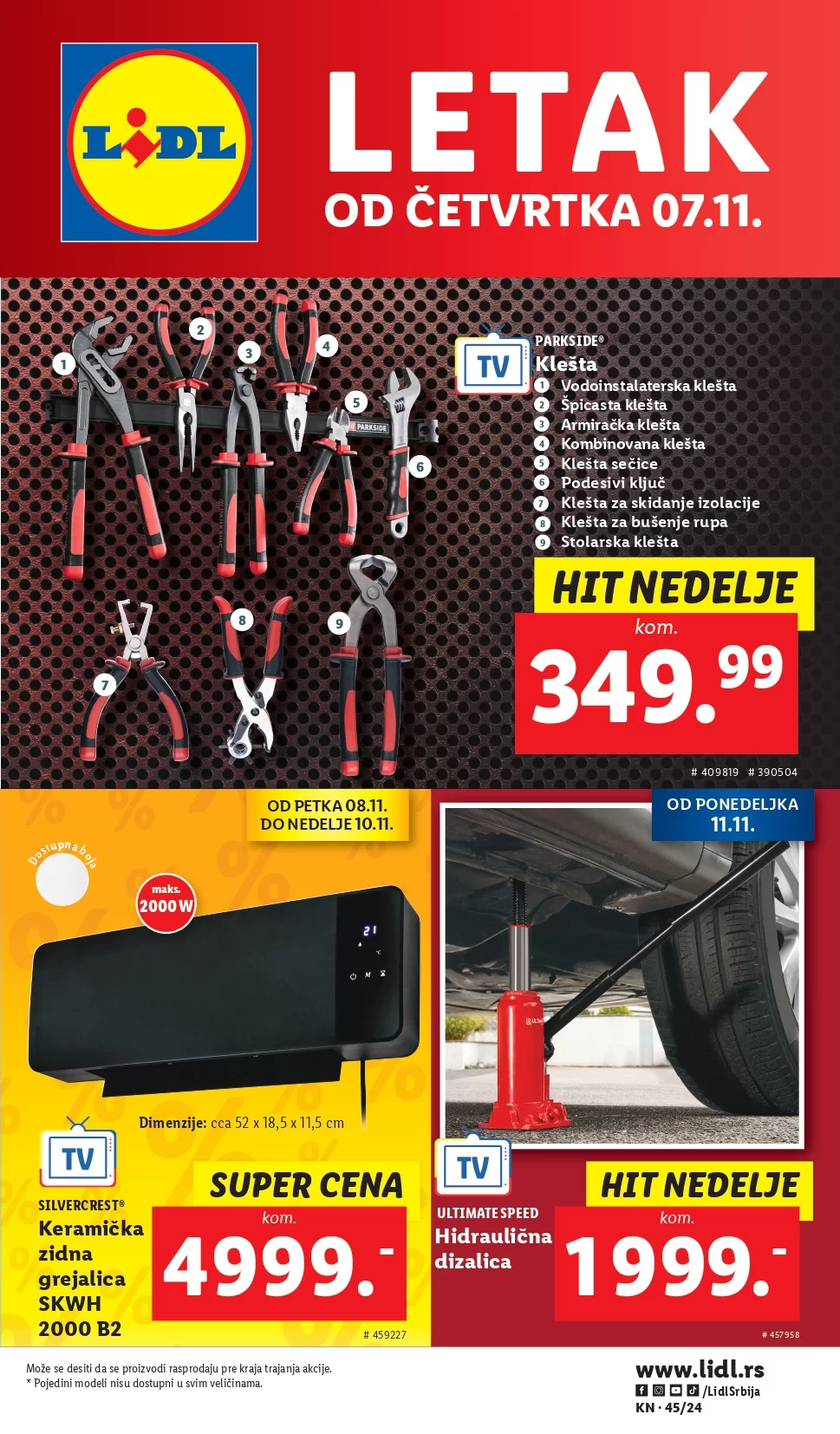 Lidl katalog NEPREHRANA 7-13.11.2024.