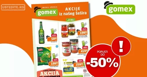 Gomex katalog AKCIJE IZ ŠEŠIRA 20.11-3.12.2024.