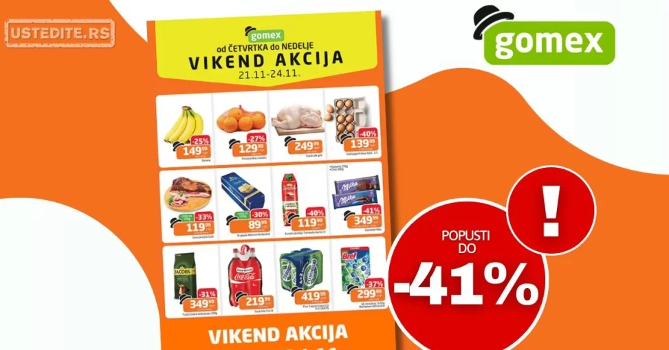 Gomex katalog VIKEND AKCIJA 21-24.11.2024.
