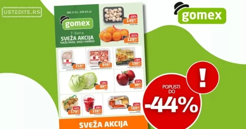 Gomex katalog SVEŽA AKCIJA 27.11-3.12.2024.
