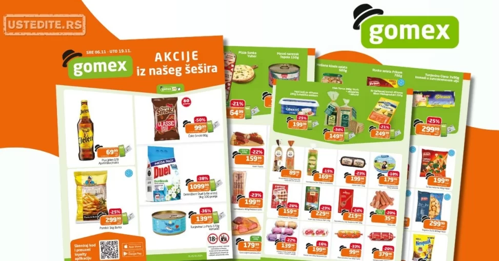 Gomex katalog AKCIJE IZ ŠEŠIRA 6-19.11.2024.