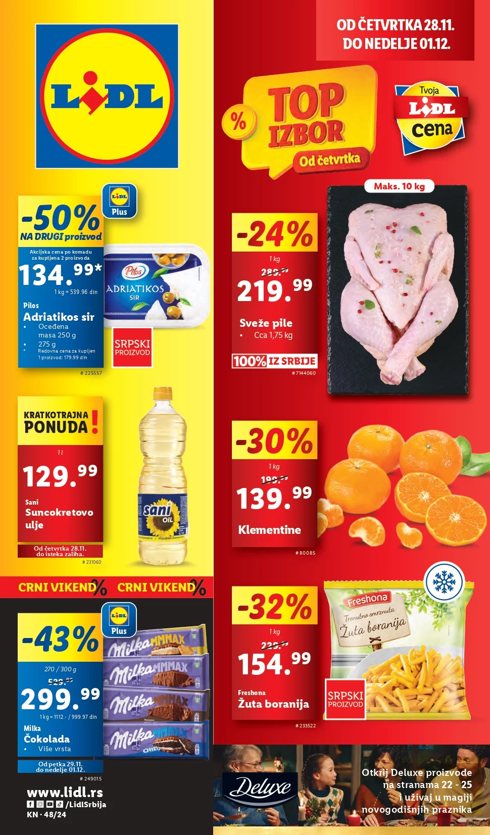 Lidl katalog PREHRANA 28.11-4.12.2024.