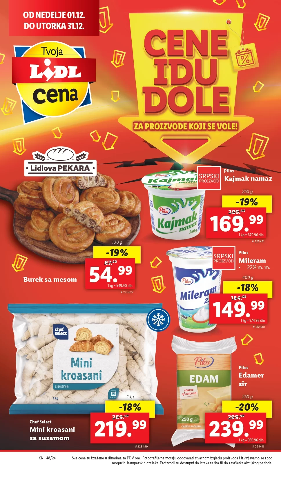 Lidl katalog CENE IDU DOLE 1-31.12.2024.