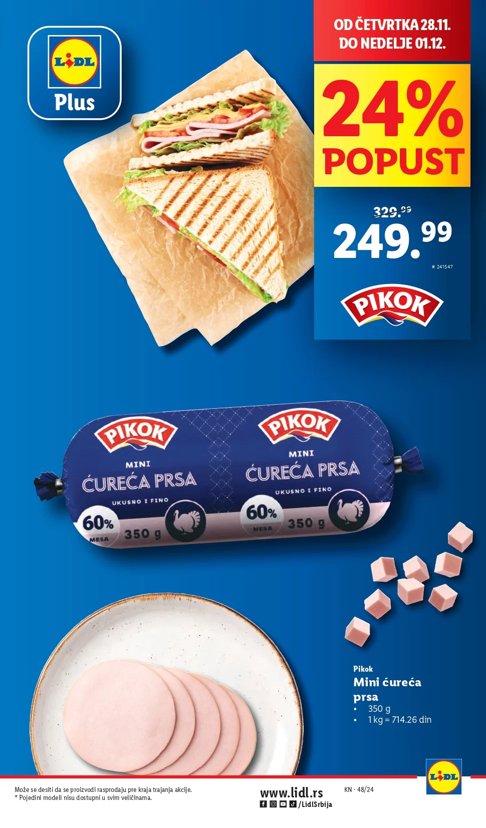 Lidl katalog PREHRANA 28.11-4.12.2024.
