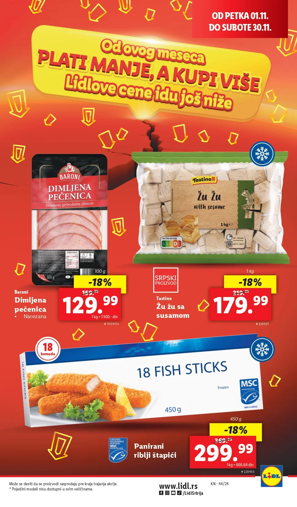 Lidl katalog CENE IDU DOLE 1-30.11.2024.