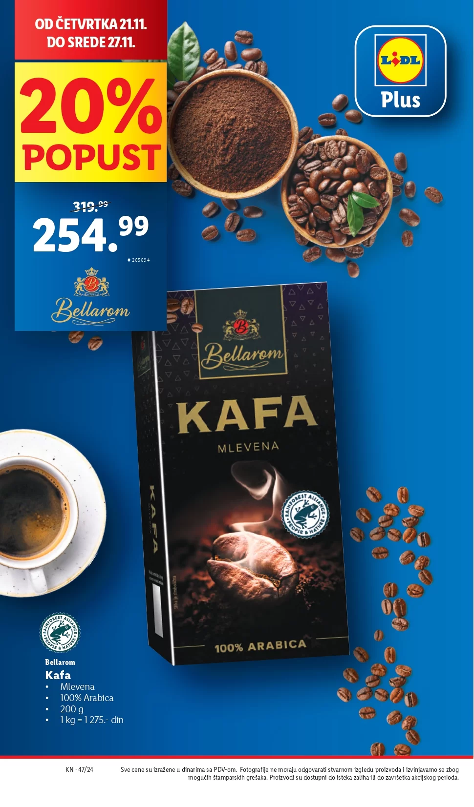 Lidl katalog PREHRANA 21-27.11.2024.