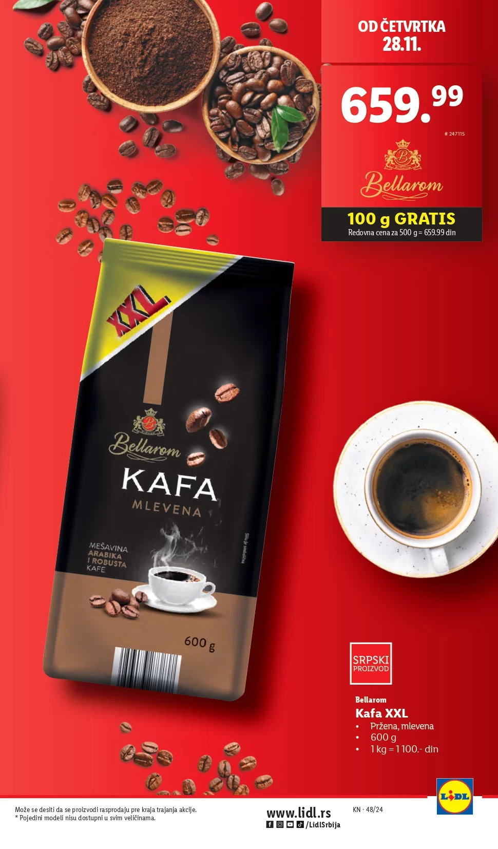 Lidl katalog PREHRANA 28.11-4.12.2024.