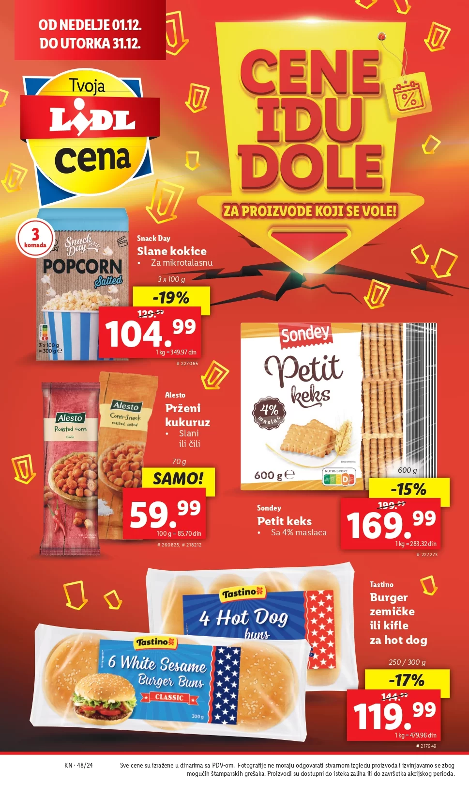 Lidl katalog CENE IDU DOLE 1-31.12.2024.