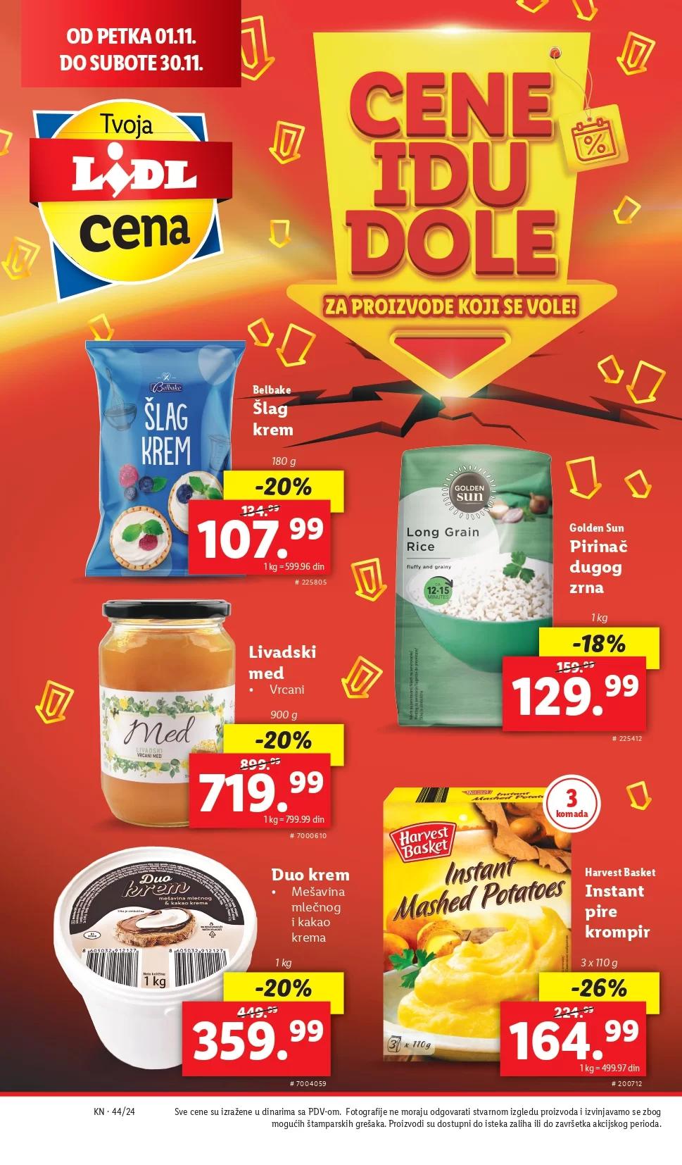 Lidl katalog CENE IDU DOLE 1-30.11.2024.