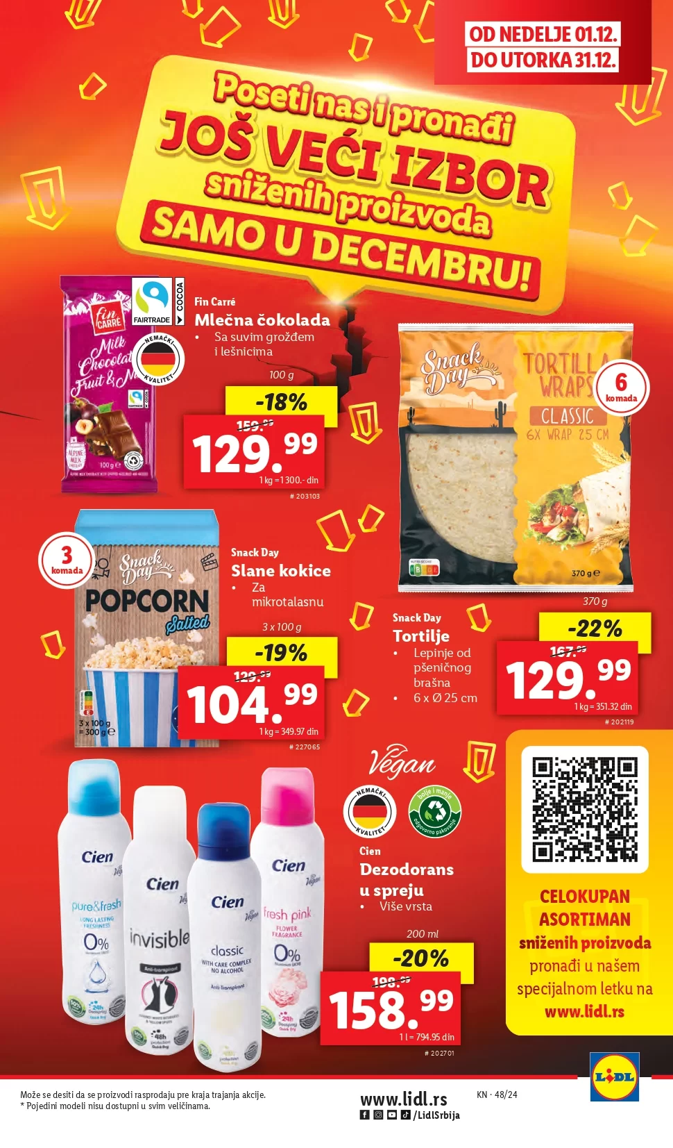 Lidl katalog PREHRANA 28.11-4.12.2024.