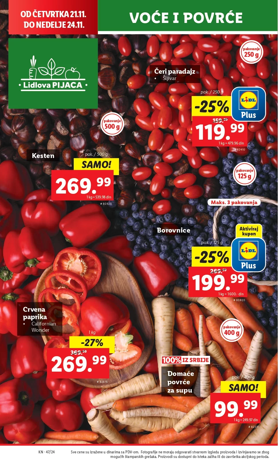 Lidl katalog PREHRANA 21-27.11.2024.