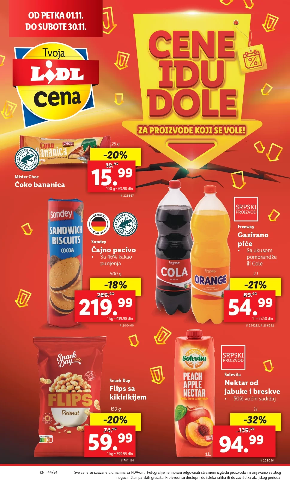 Lidl katalog CENE IDU DOLE 1-30.11.2024.