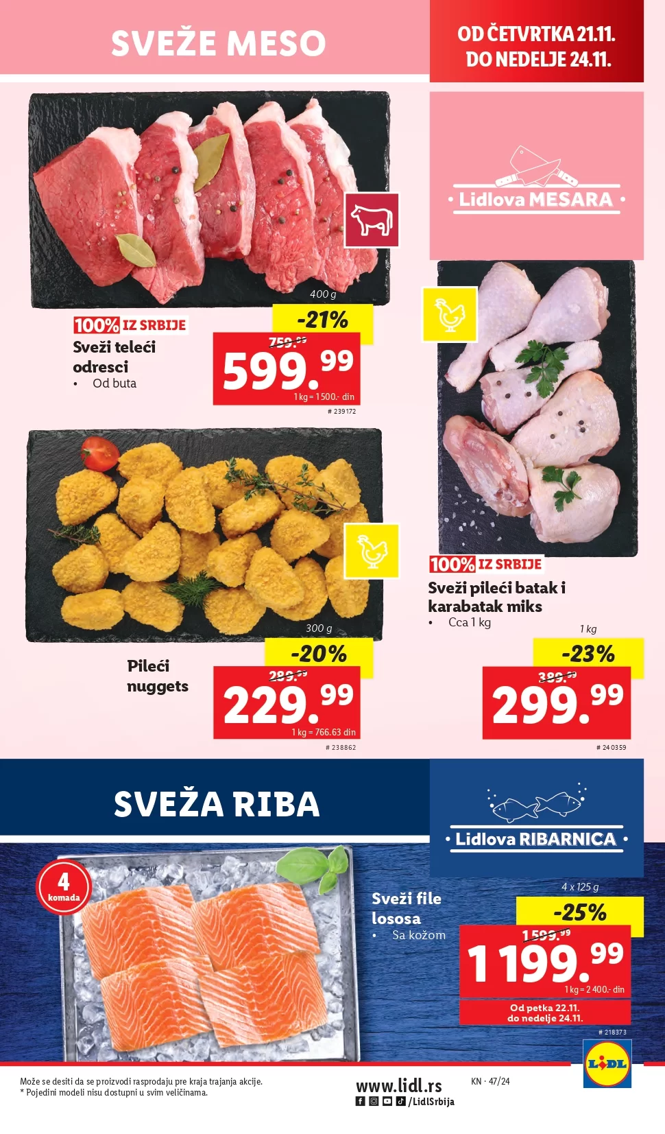 Lidl katalog PREHRANA 21-27.11.2024.