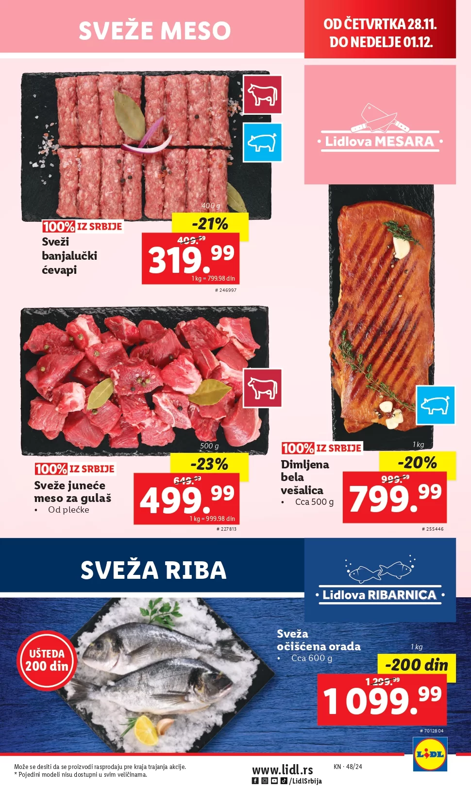 Lidl katalog PREHRANA 28.11-4.12.2024.