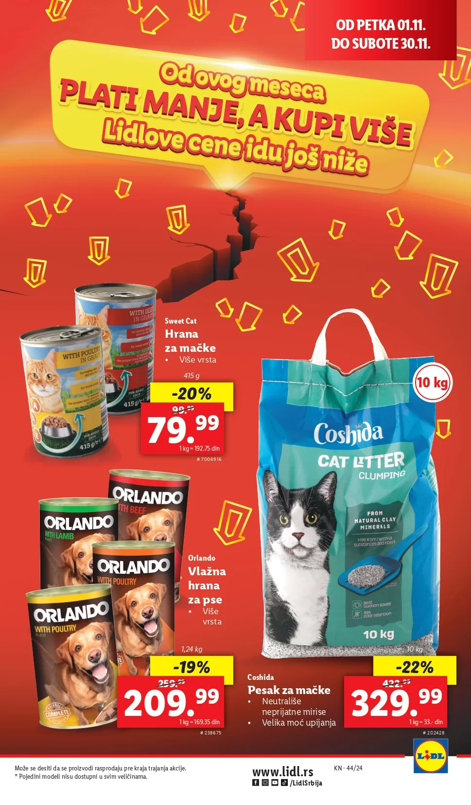 Lidl katalog CENE IDU DOLE 1-30.11.2024.