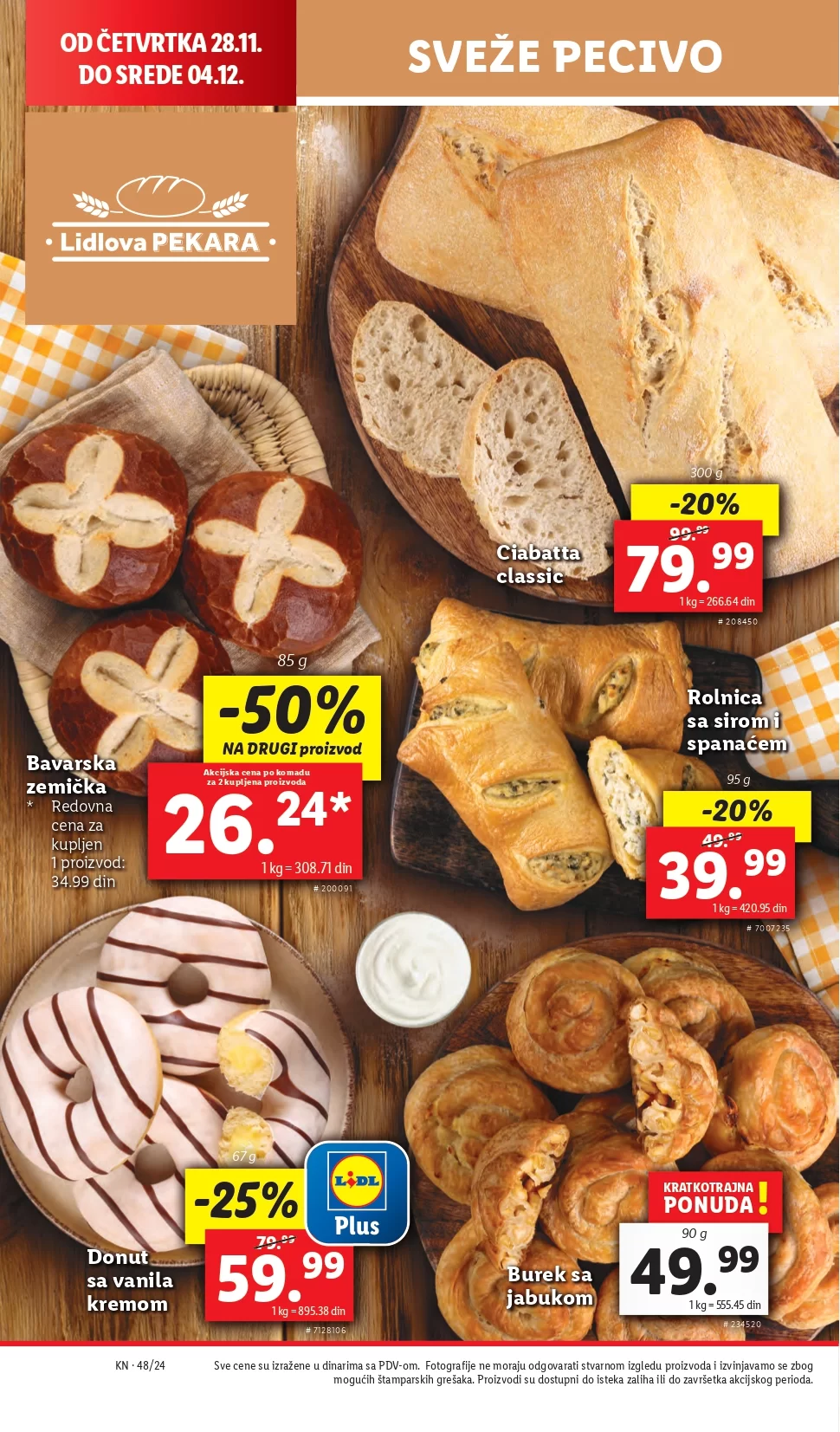 Lidl katalog PREHRANA 28.11-4.12.2024.