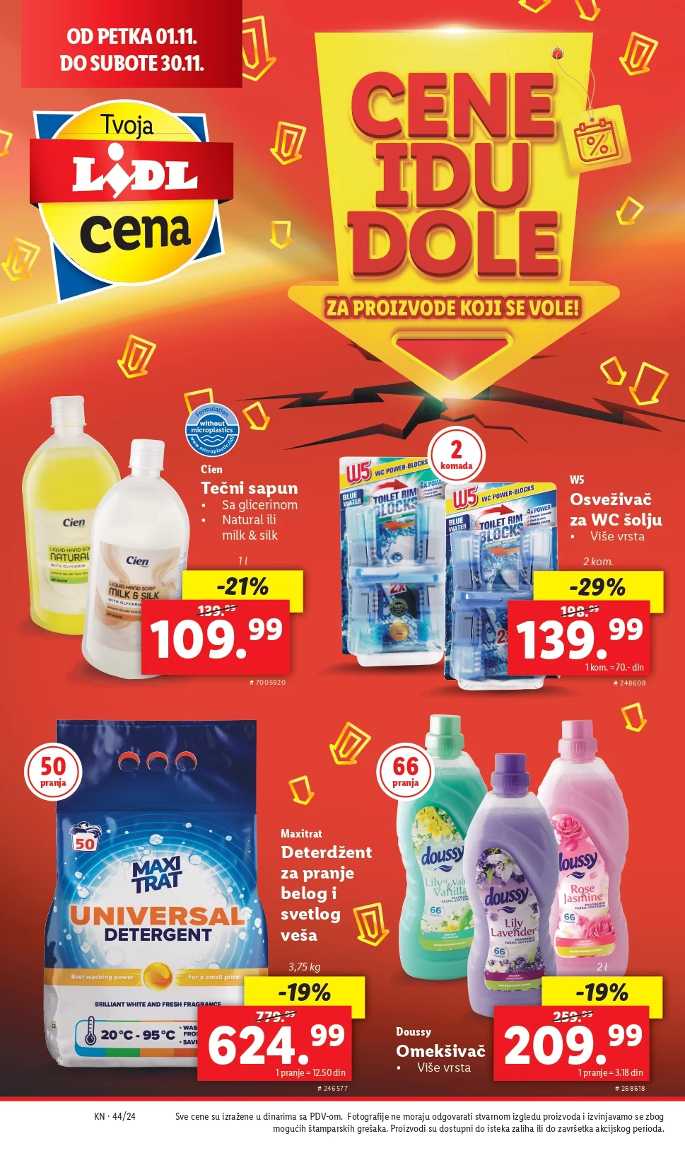 Lidl katalog CENE IDU DOLE 1-30.11.2024.