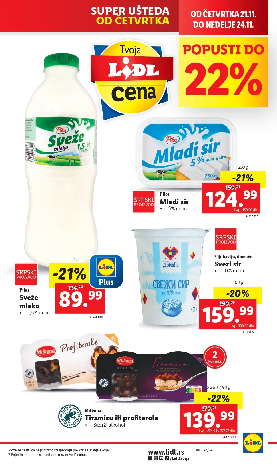 Lidl katalog PREHRANA 21-27.11.2024.