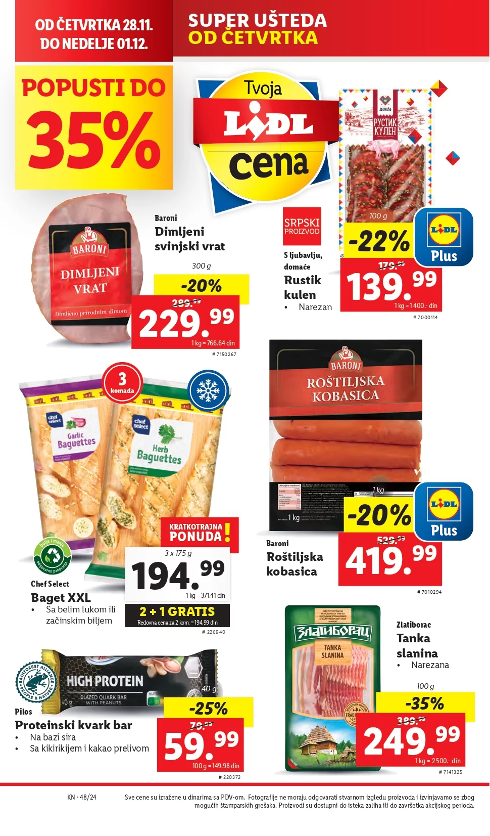 Lidl katalog PREHRANA 28.11-4.12.2024.