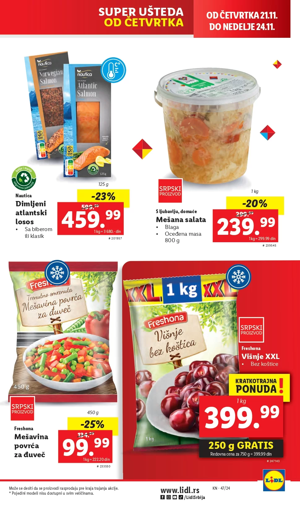 Lidl katalog PREHRANA 21-27.11.2024.