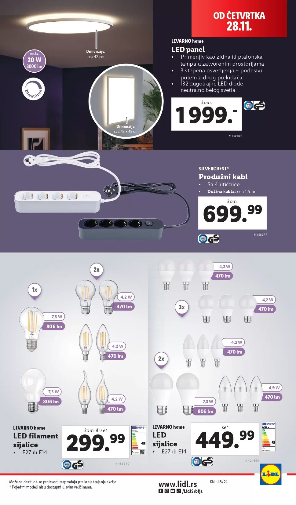 Lidl katalog NEPREHRANA 28.11-4.12.2024.
