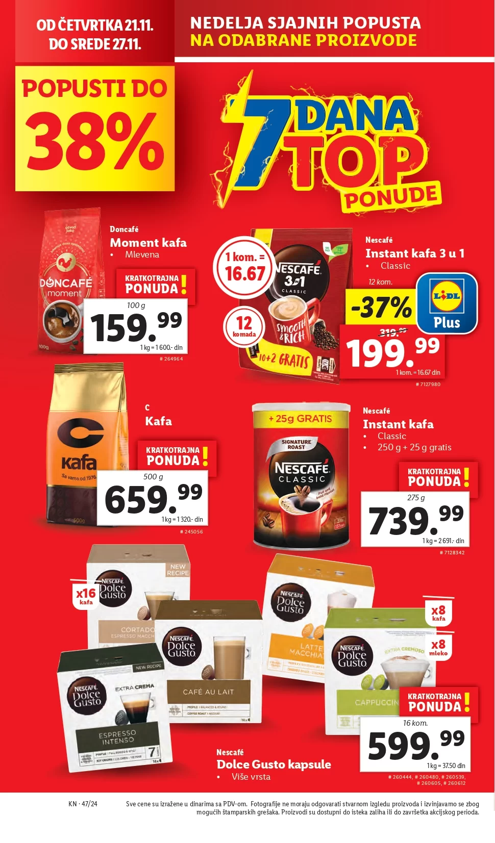 Lidl katalog PREHRANA 21-27.11.2024.