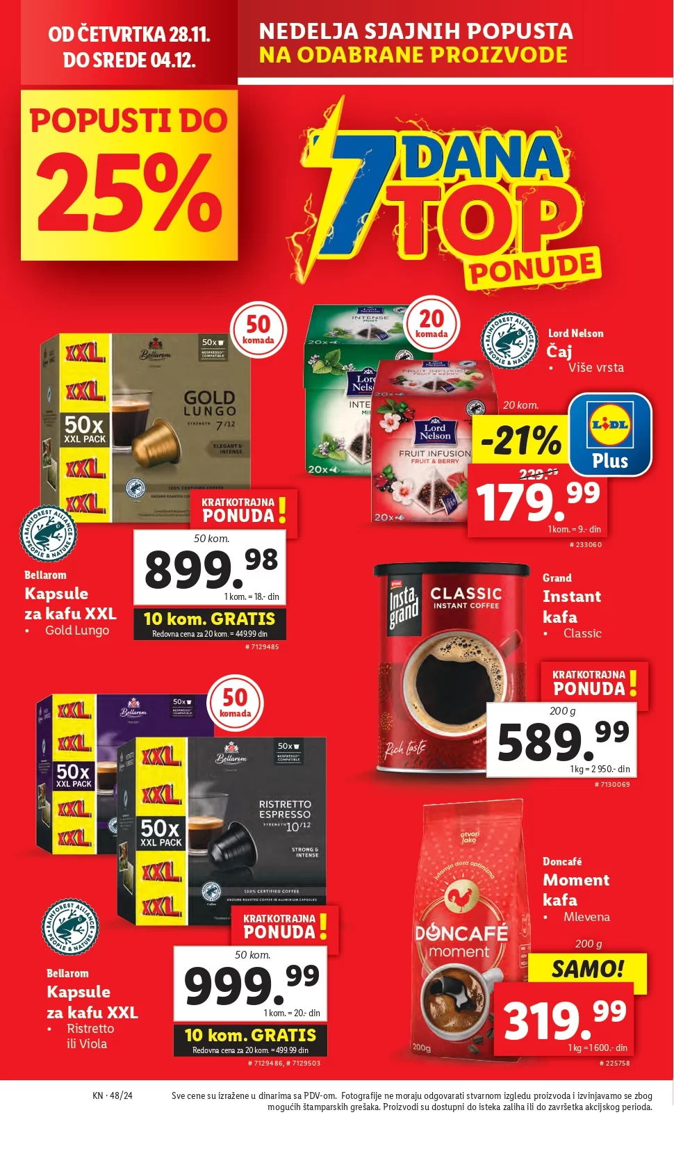 Lidl katalog PREHRANA 28.11-4.12.2024.
