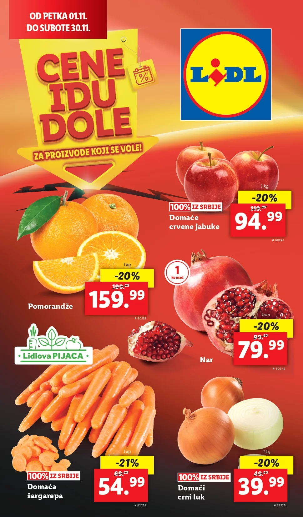 Lidl katalog CENE IDU DOLE 1-30.11.2024.