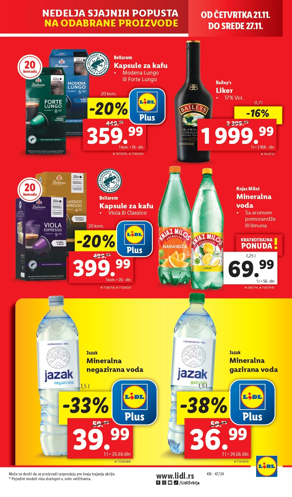 Lidl katalog PREHRANA 21-27.11.2024.