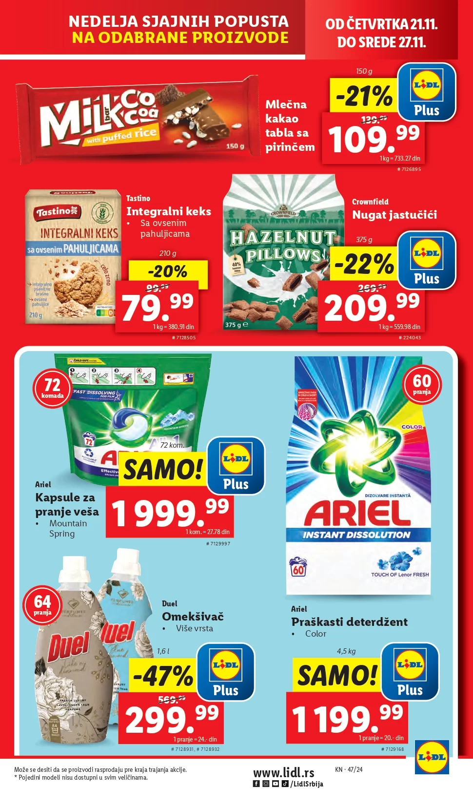 Lidl katalog PREHRANA 21-27.11.2024.