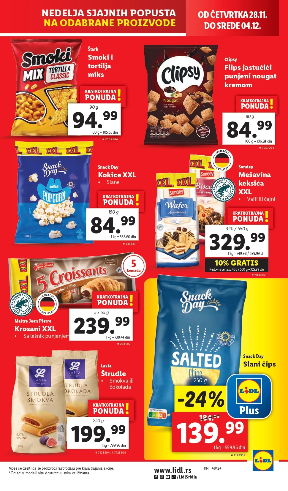 Lidl katalog PREHRANA 28.11-4.12.2024.