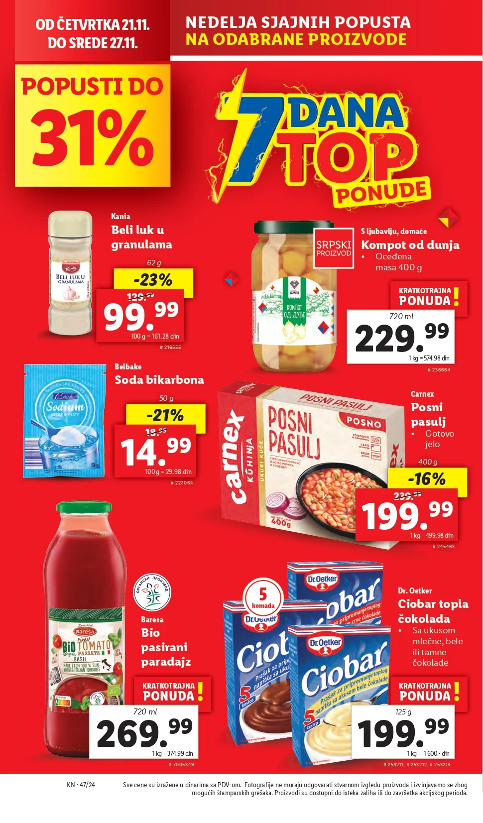 Lidl katalog PREHRANA 21-27.11.2024.
