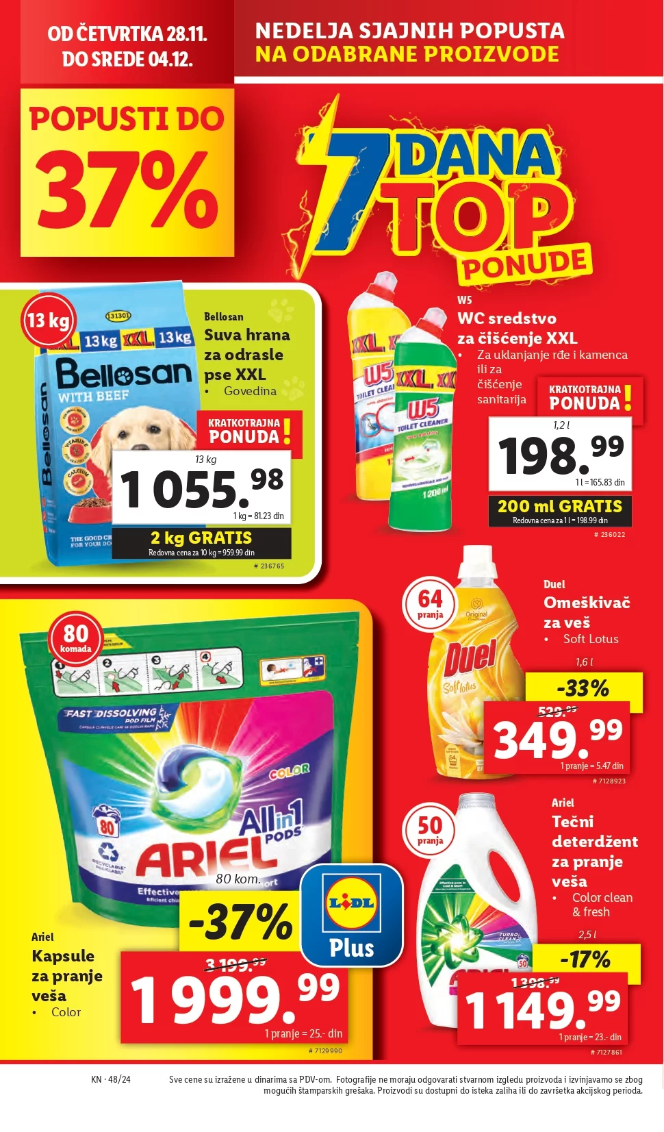 Lidl katalog PREHRANA 28.11-4.12.2024.