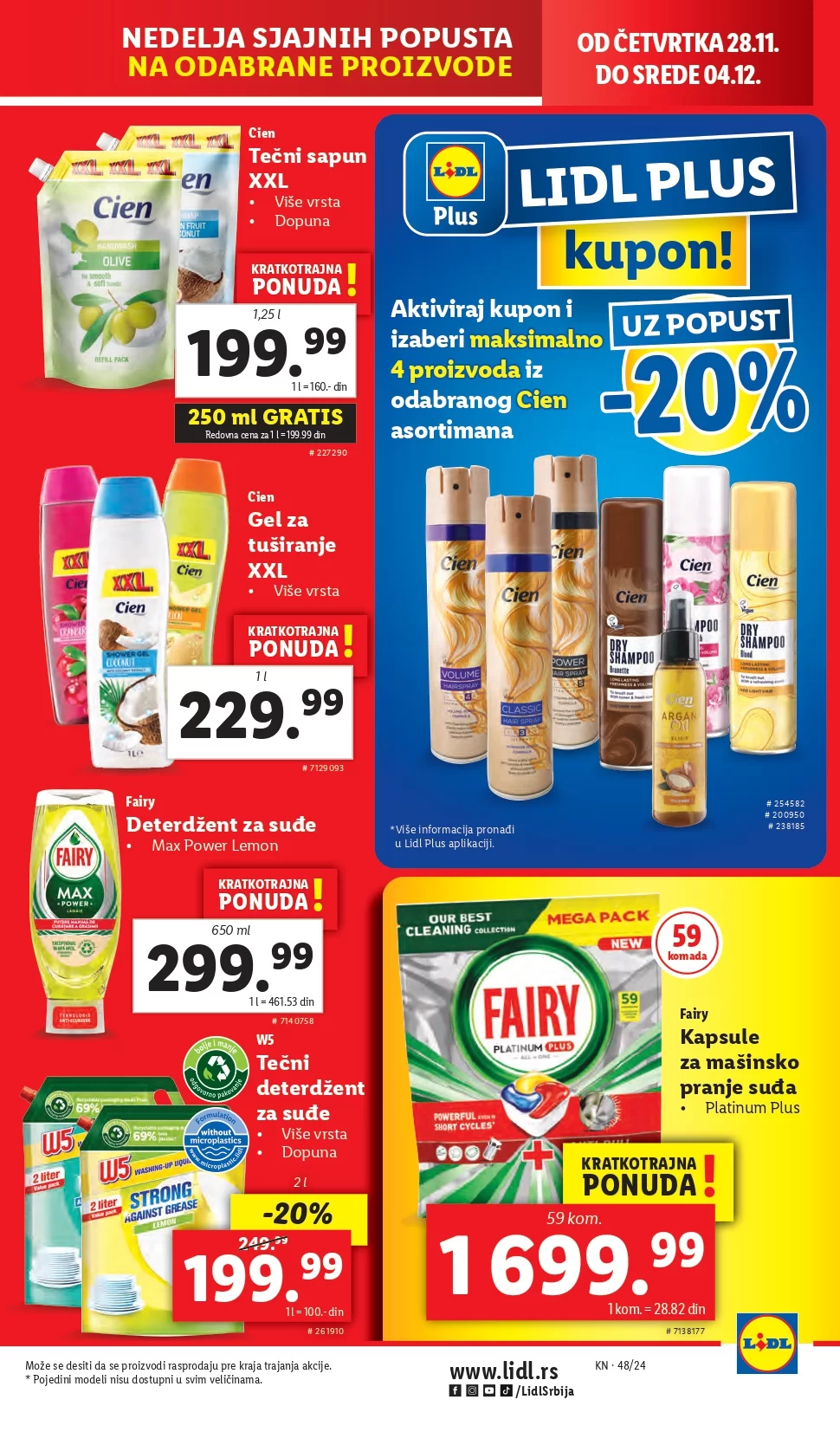 Lidl katalog PREHRANA 28.11-4.12.2024.