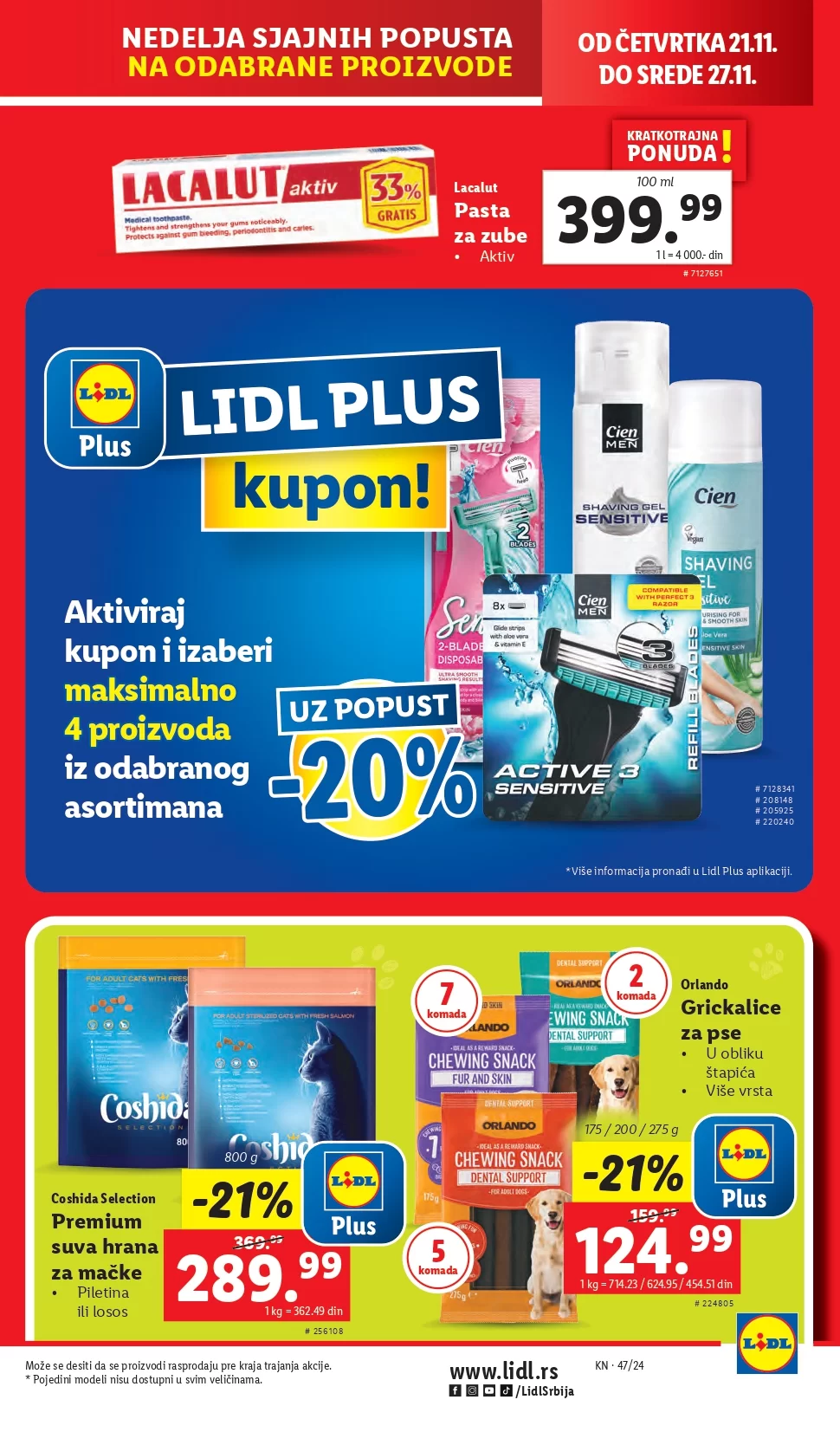 Lidl katalog PREHRANA 21-27.11.2024.