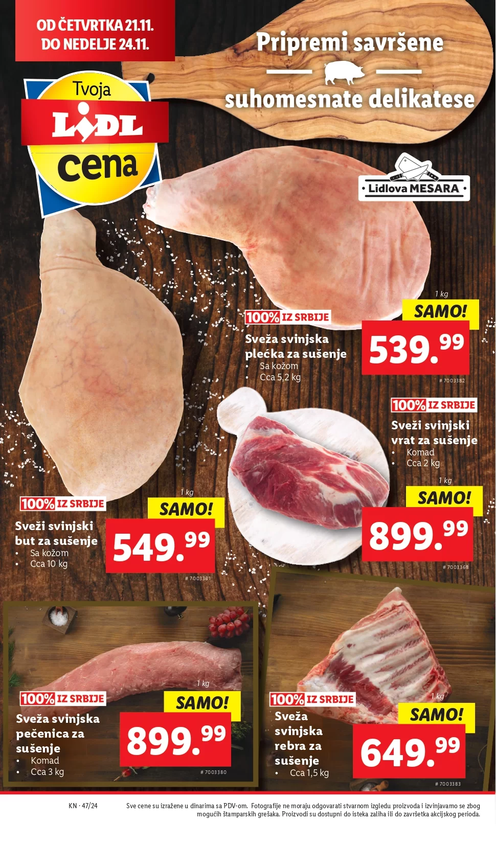 Lidl katalog PREHRANA 21-27.11.2024.