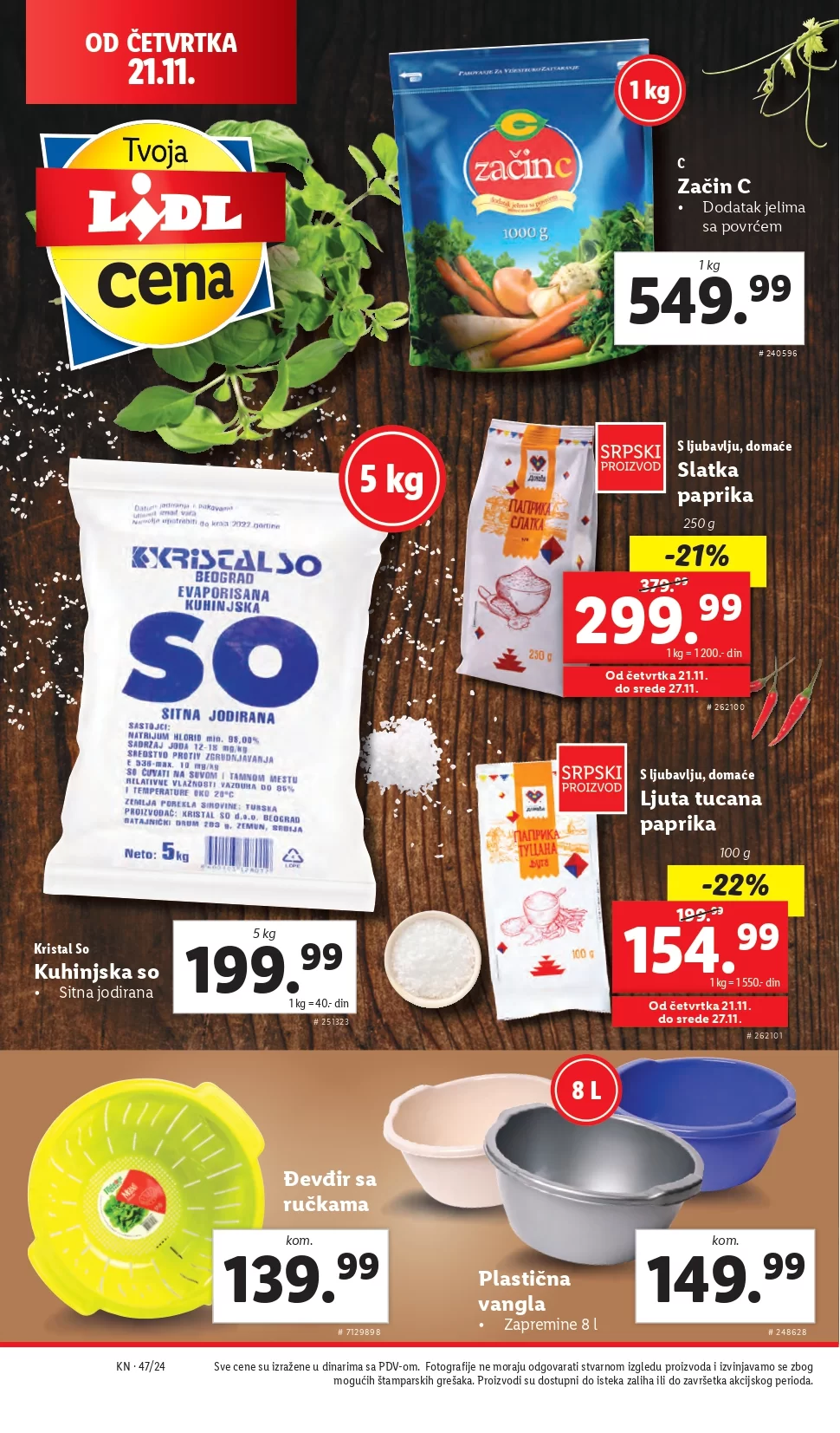 Lidl katalog PREHRANA 21-27.11.2024.