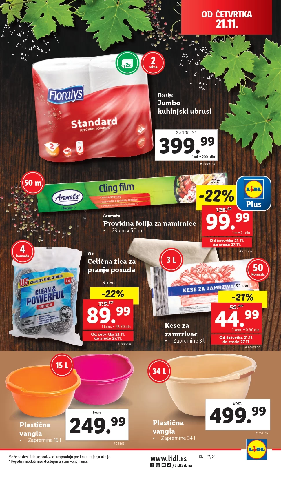 Lidl katalog PREHRANA 21-27.11.2024.