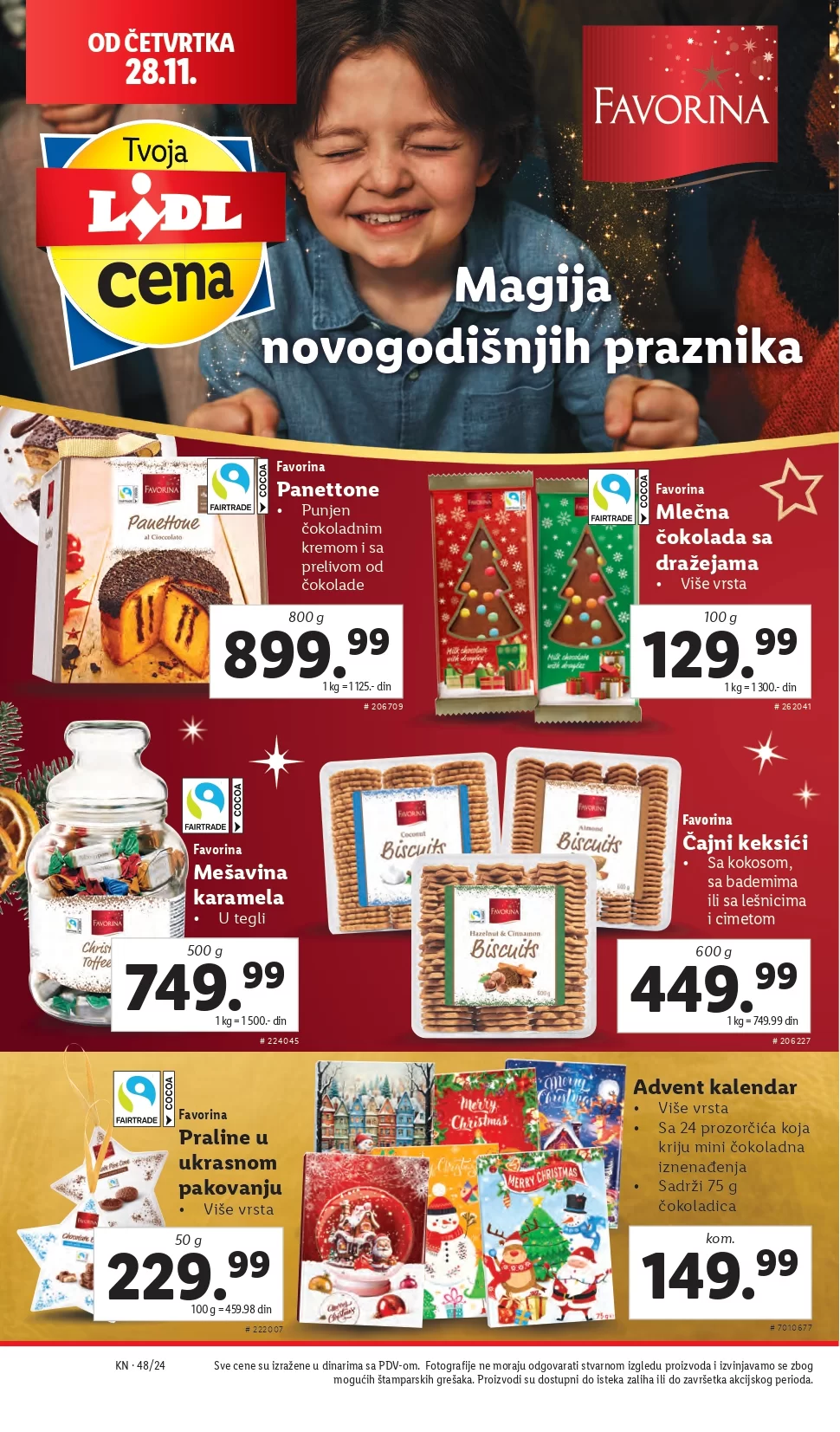Lidl katalog PREHRANA 28.11-4.12.2024.