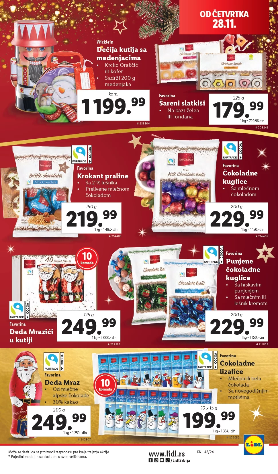Lidl katalog PREHRANA 28.11-4.12.2024.