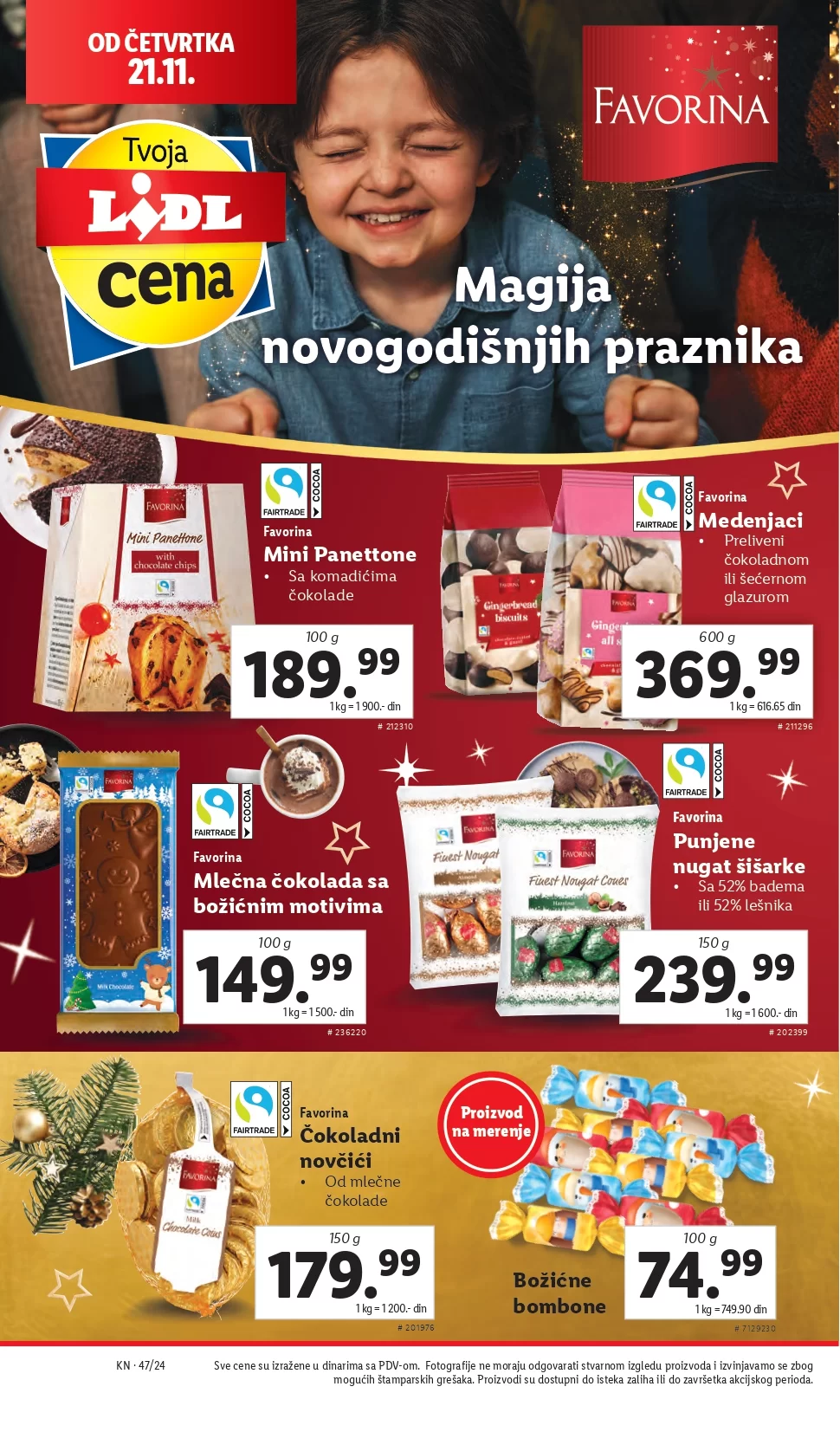 Lidl katalog PREHRANA 21-27.11.2024.
