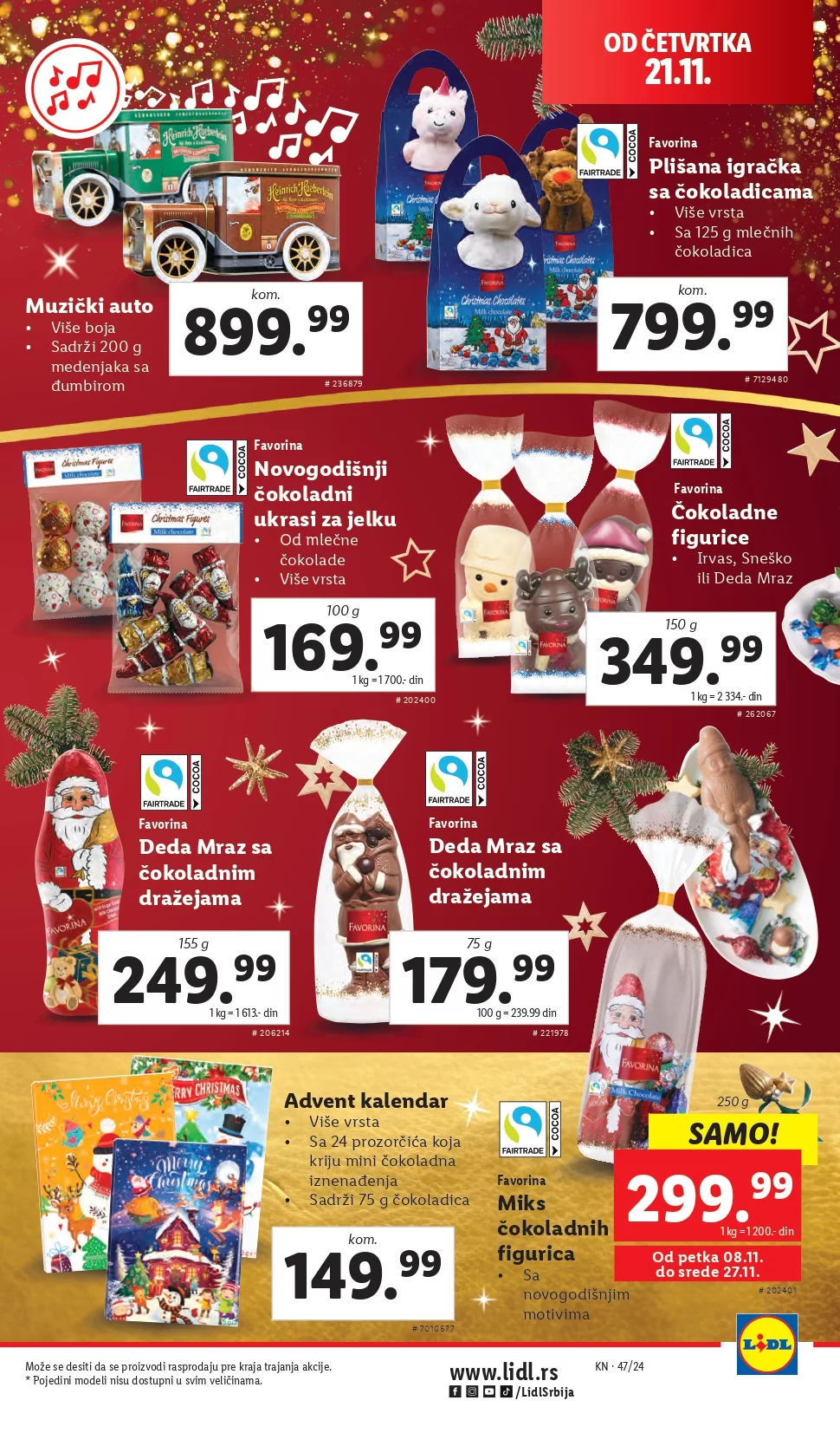 Lidl katalog PREHRANA 21-27.11.2024.