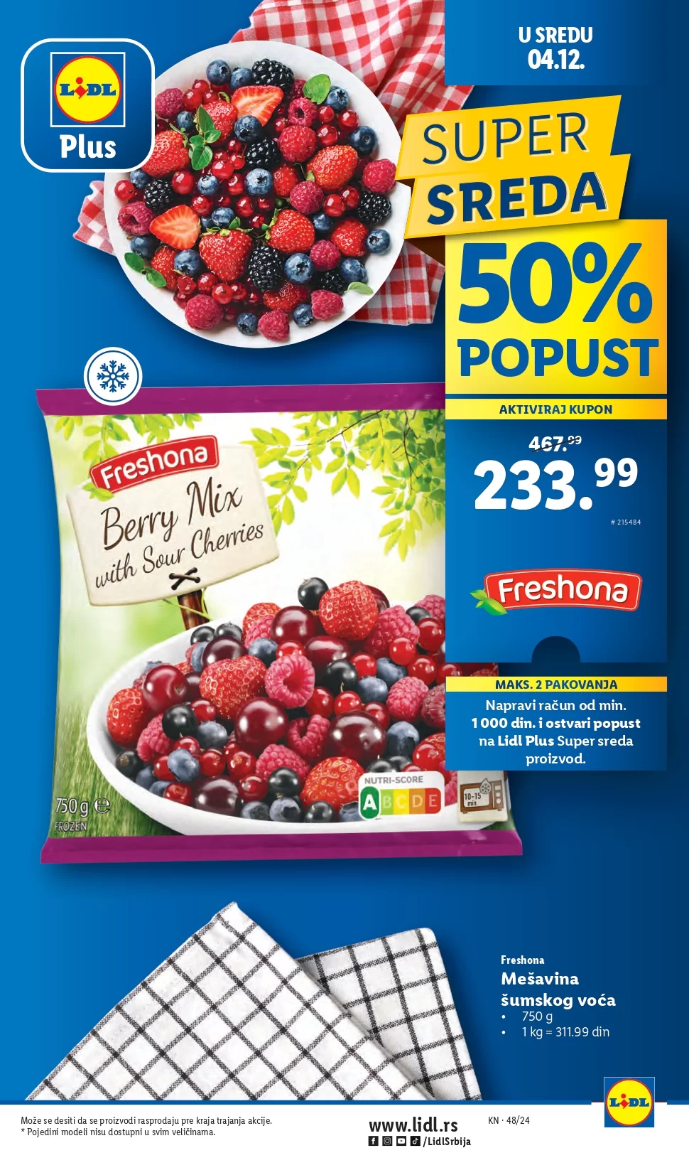 Lidl katalog PREHRANA 28.11-4.12.2024.
