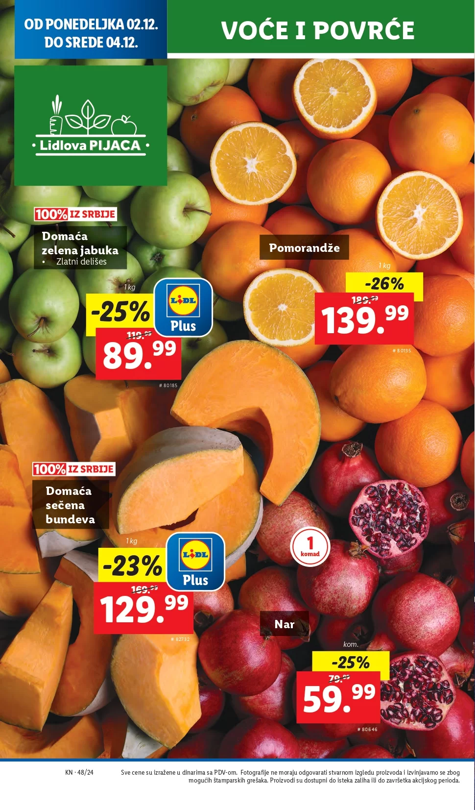 Lidl katalog PREHRANA 28.11-4.12.2024.