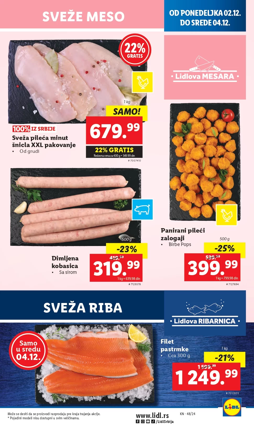 Lidl katalog PREHRANA 28.11-4.12.2024.