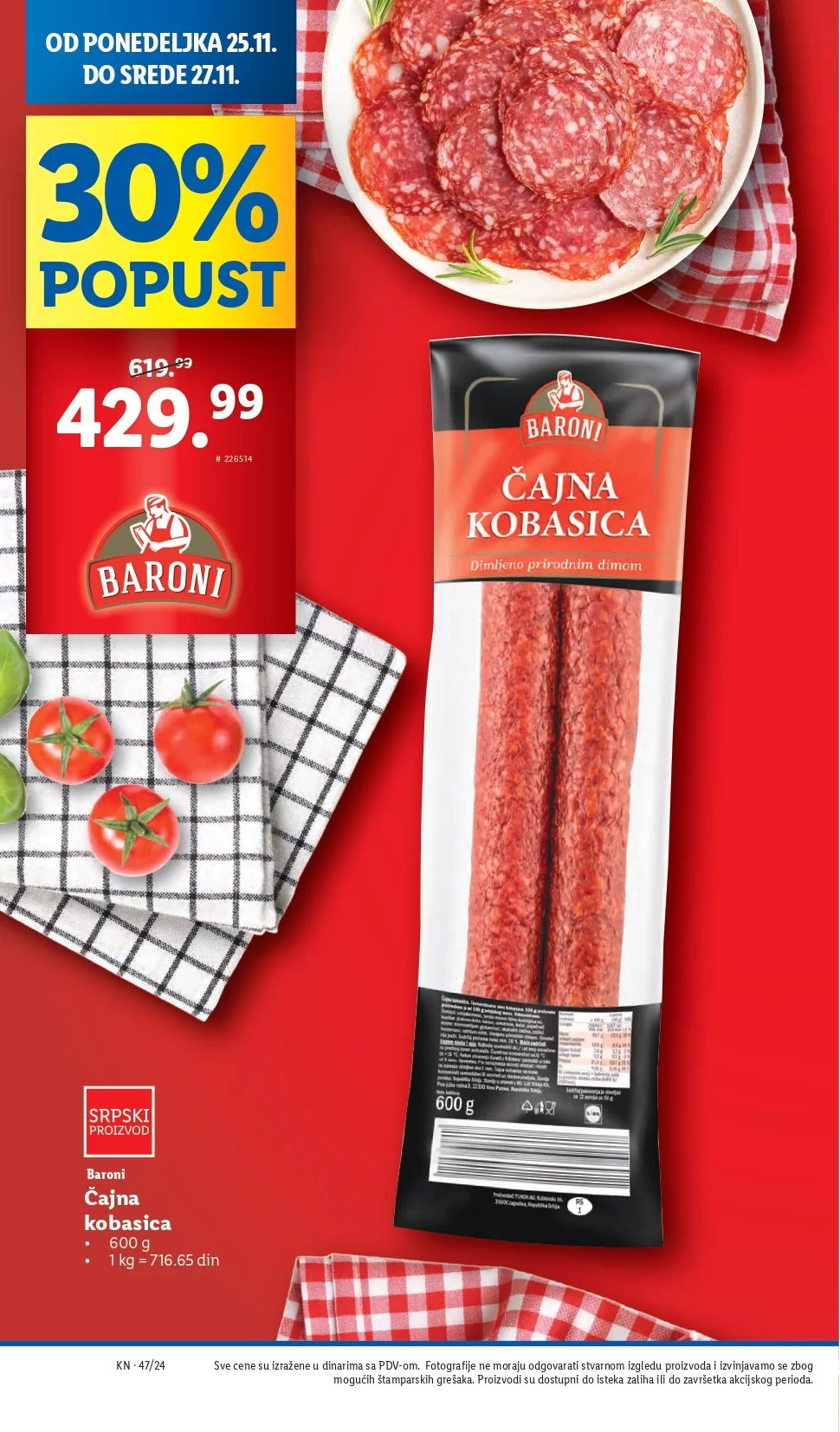 Lidl katalog PREHRANA 21-27.11.2024.