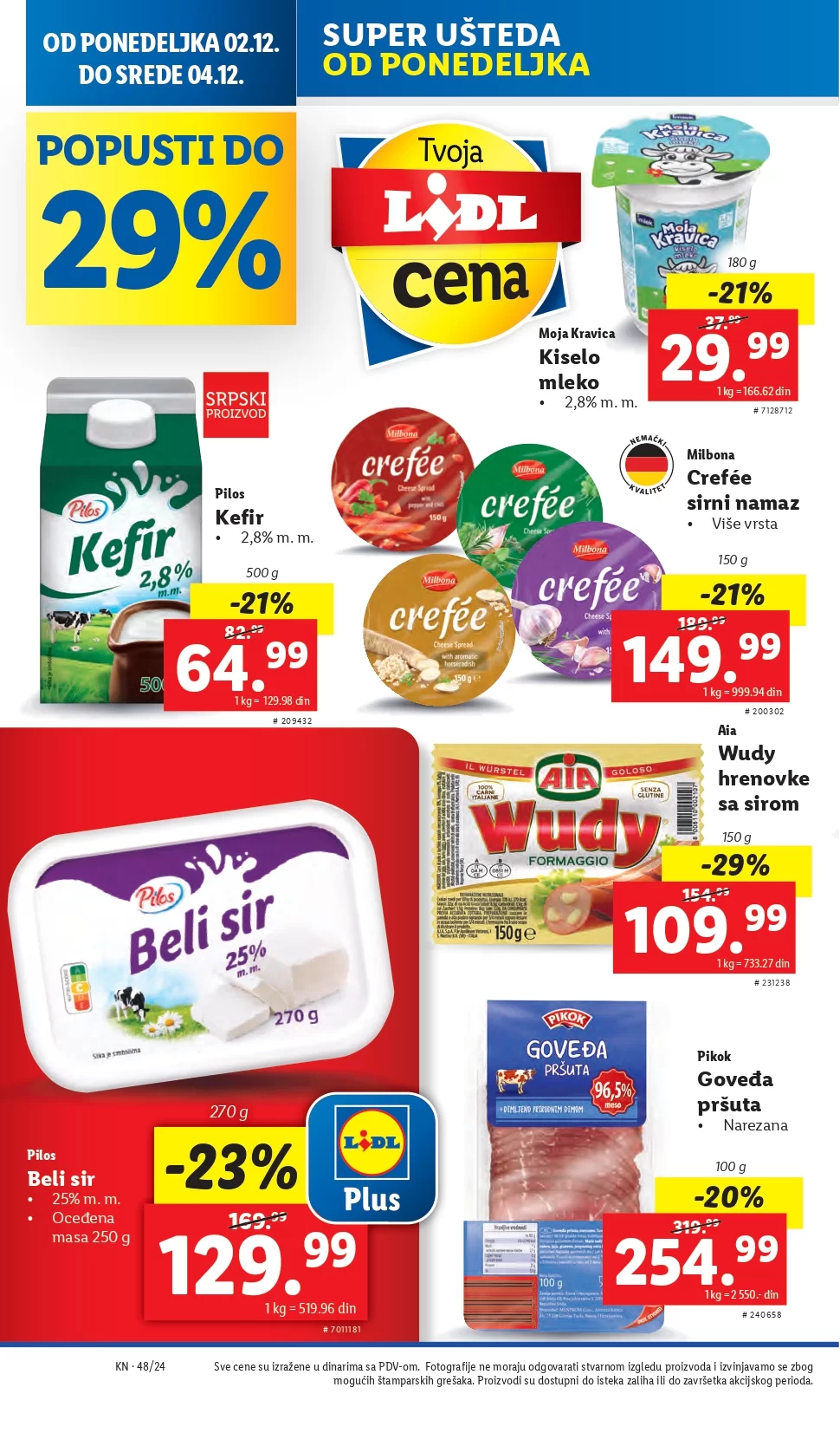 Lidl katalog PREHRANA 28.11-4.12.2024.