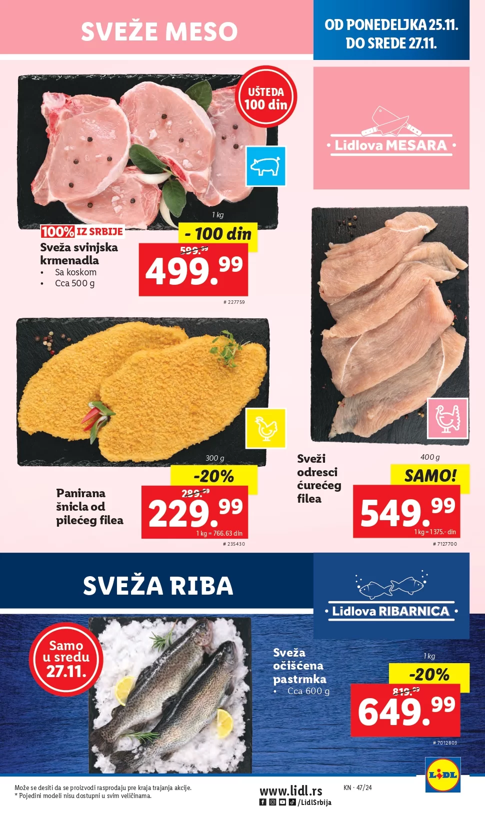Lidl katalog PREHRANA 21-27.11.2024.