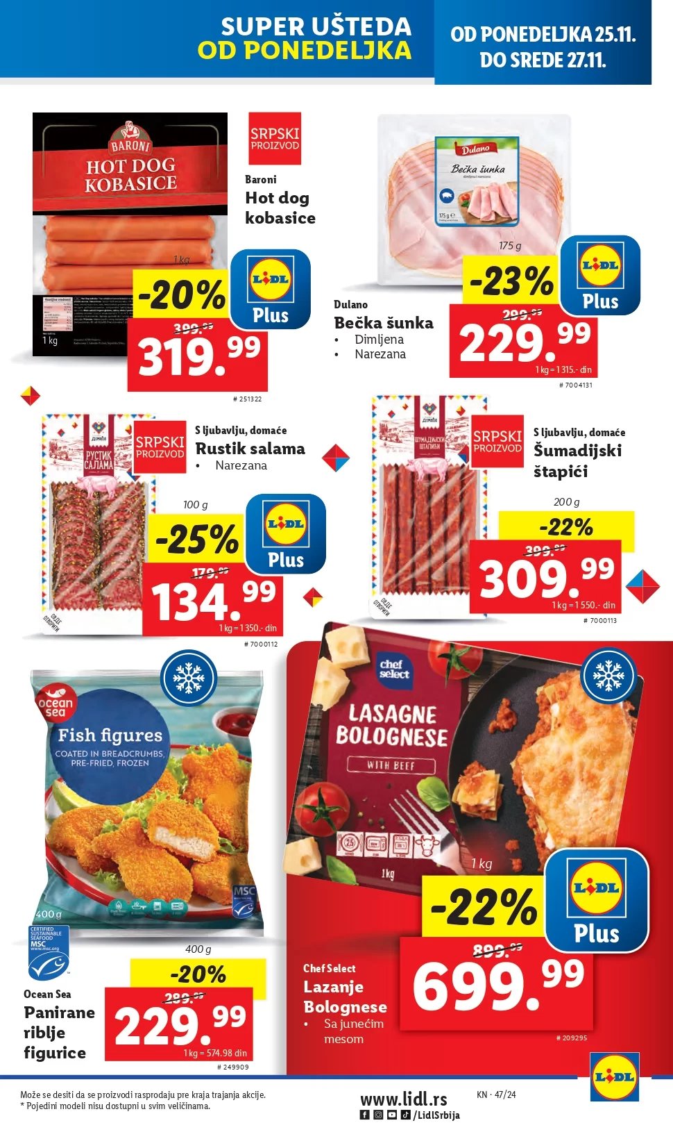 Lidl katalog PREHRANA 21-27.11.2024.